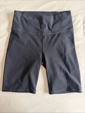 Fabletics Women's Black High-Rise Bike Shorts
